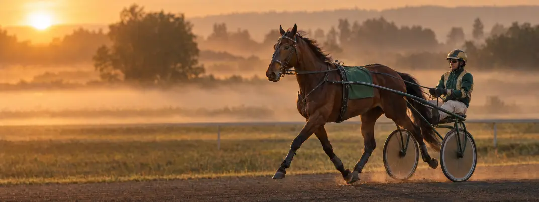 Trotteur à l’échauffement au lever du soleil